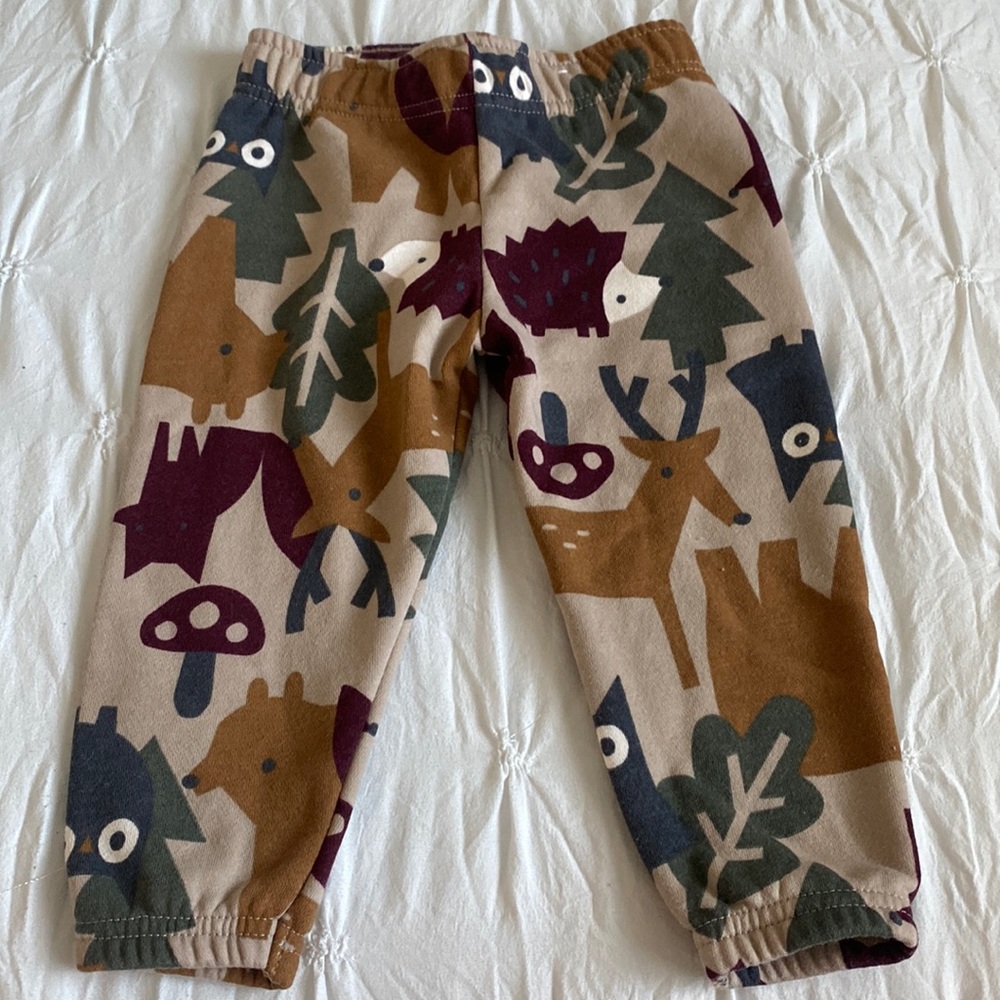 Infant animal print sweat pants.